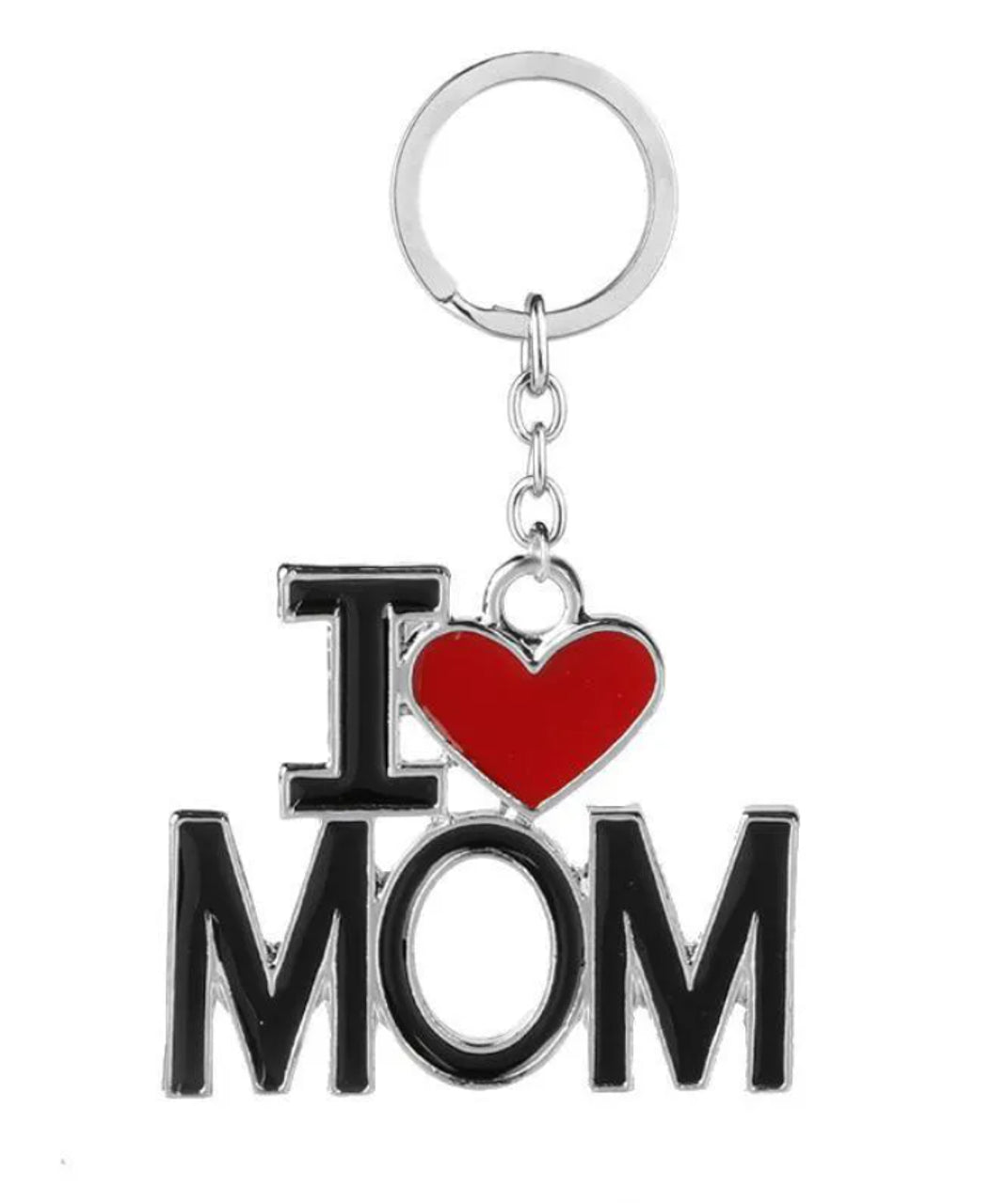 I Love Mom Keychain