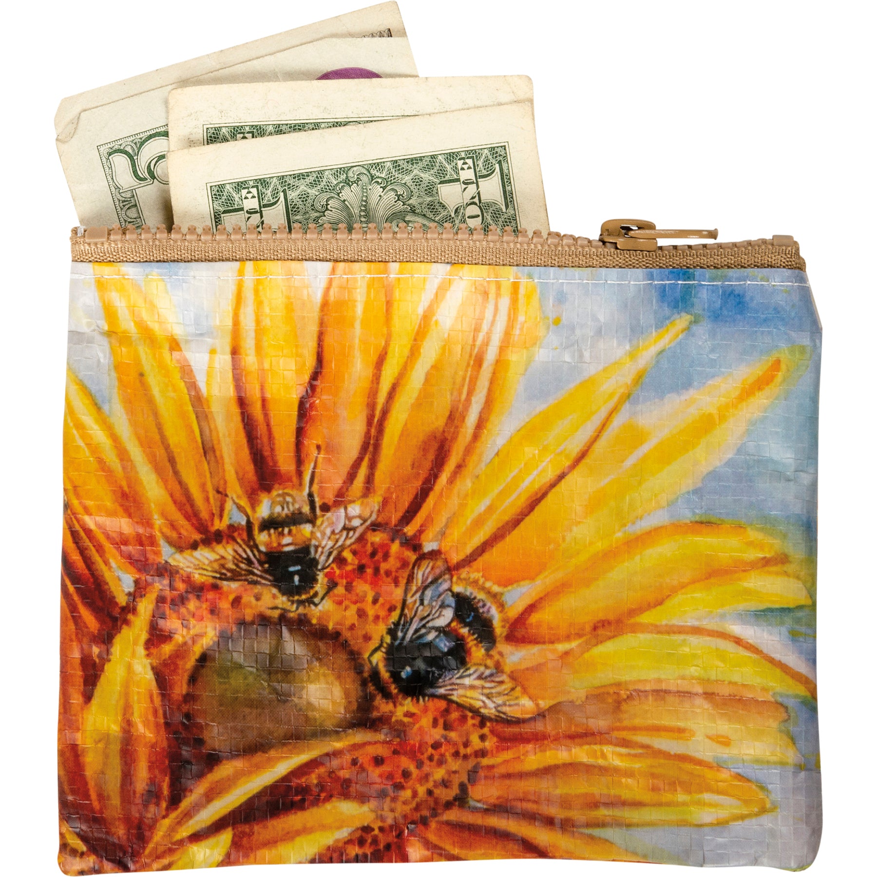 Sunflower Zipper Wallet