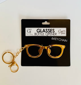 Glasses Bottle Opener Keychain