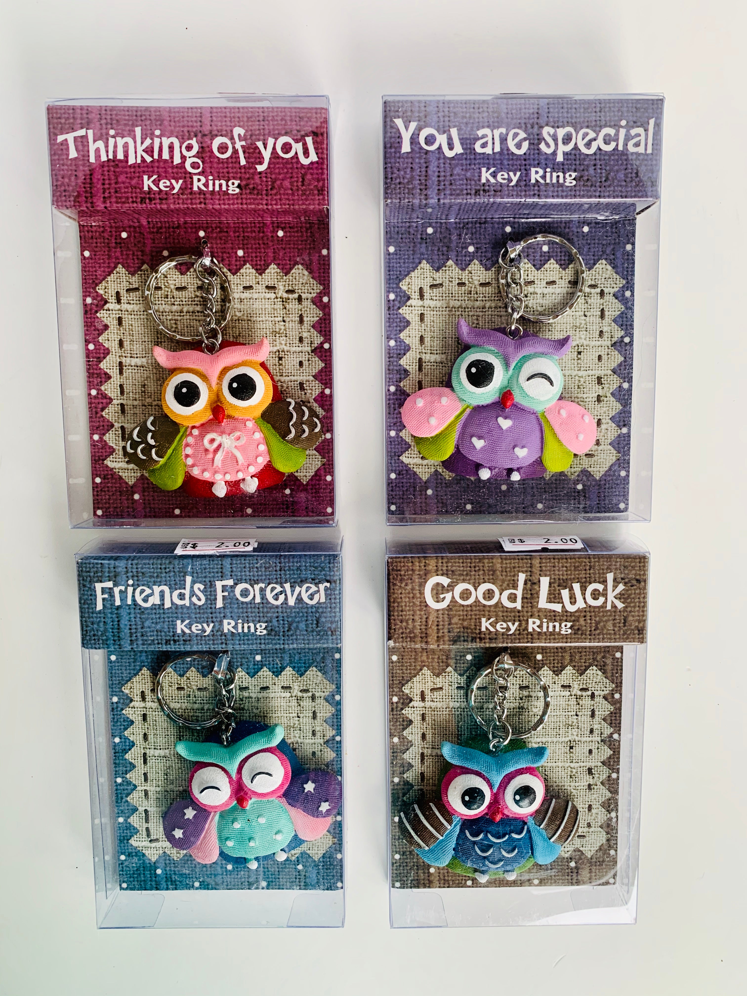 Sentiment Owl Keychain