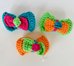 Crochet Baby Bow Clip