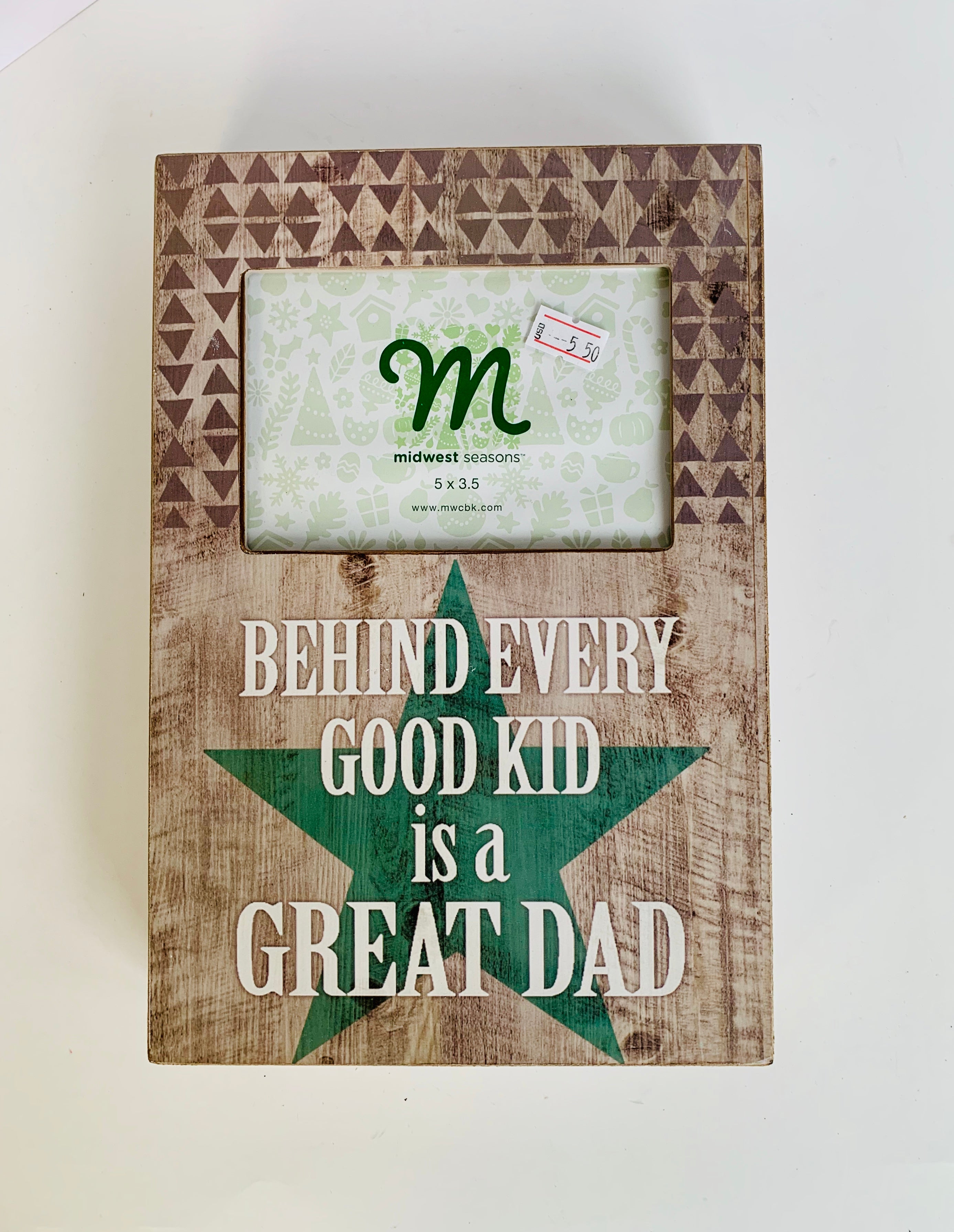 Dad Star Wood Frame