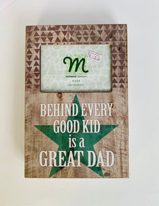 Dad Star Wood Frame
