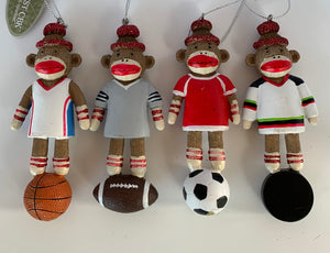 Sock Monkey Sport Ornament