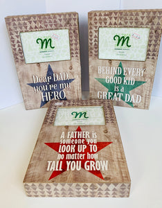 Dad Star Wood Frame