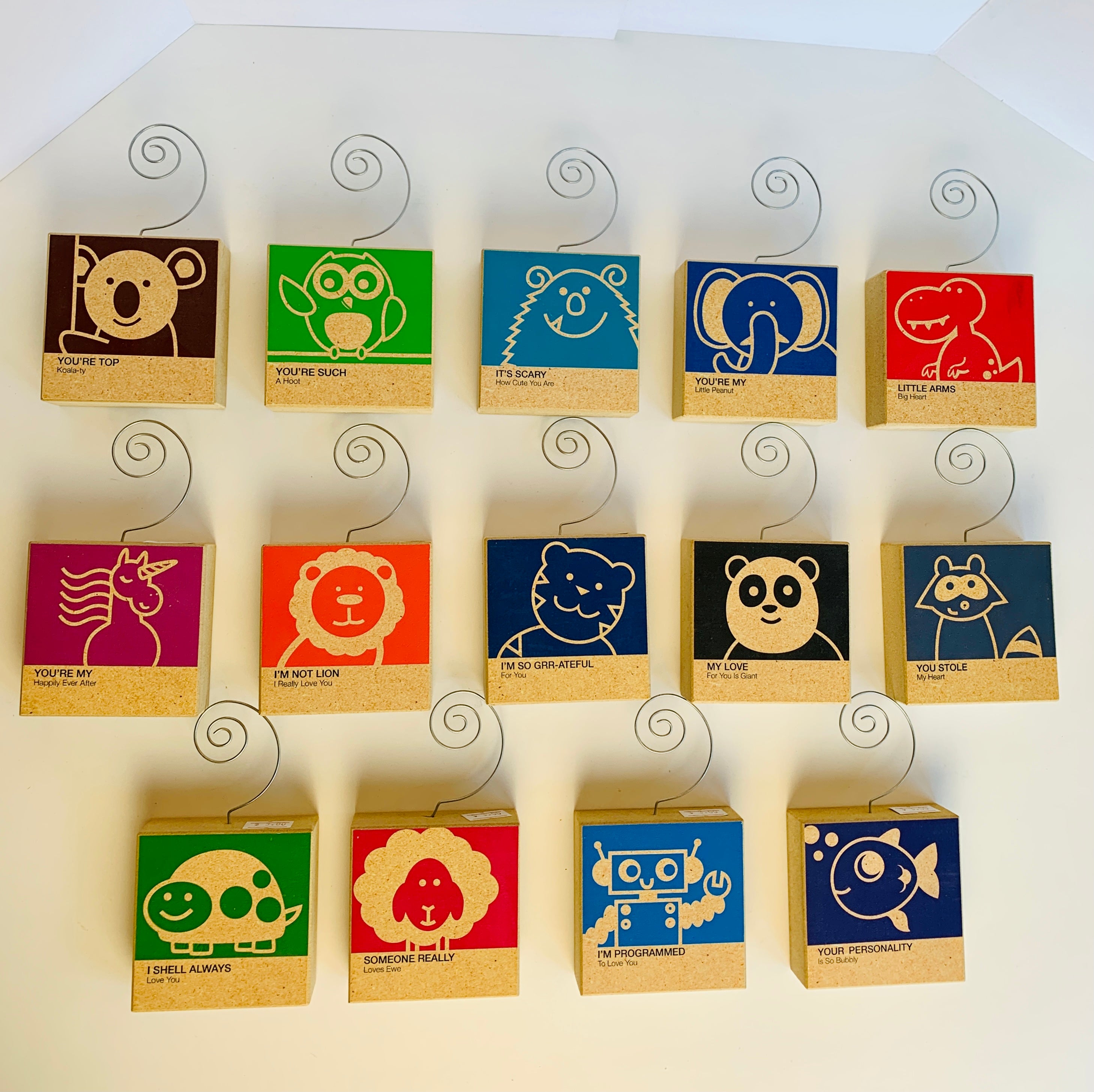 Clever Critters Wood Block Photo Clip