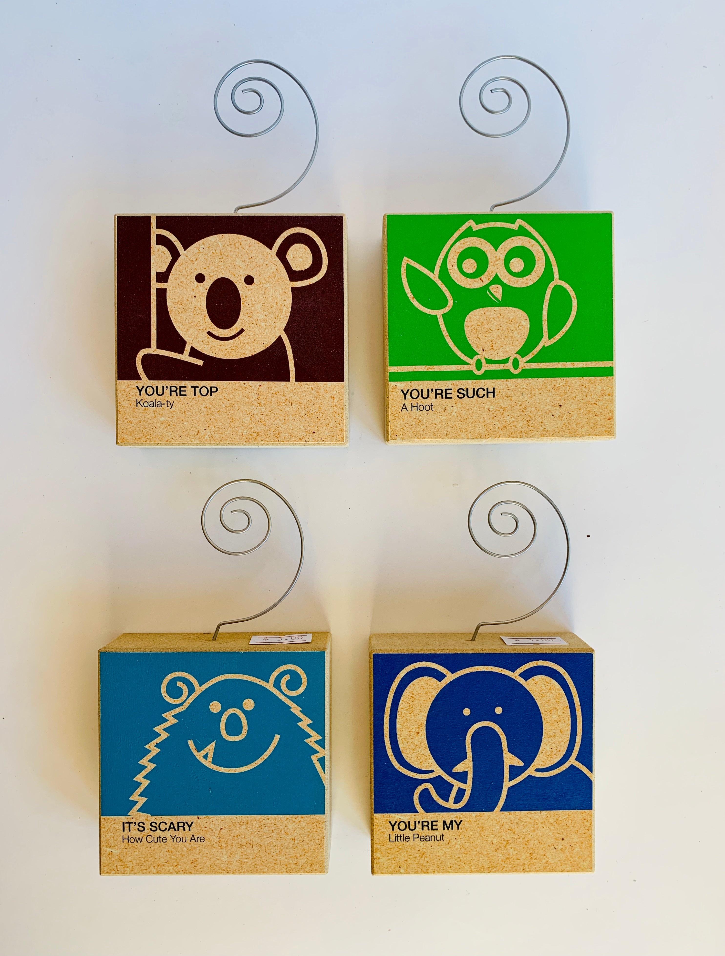 Clever Critters Wood Block Photo Clip
