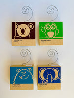Load image into Gallery viewer, Clever Critters Wood Block Photo Clip
