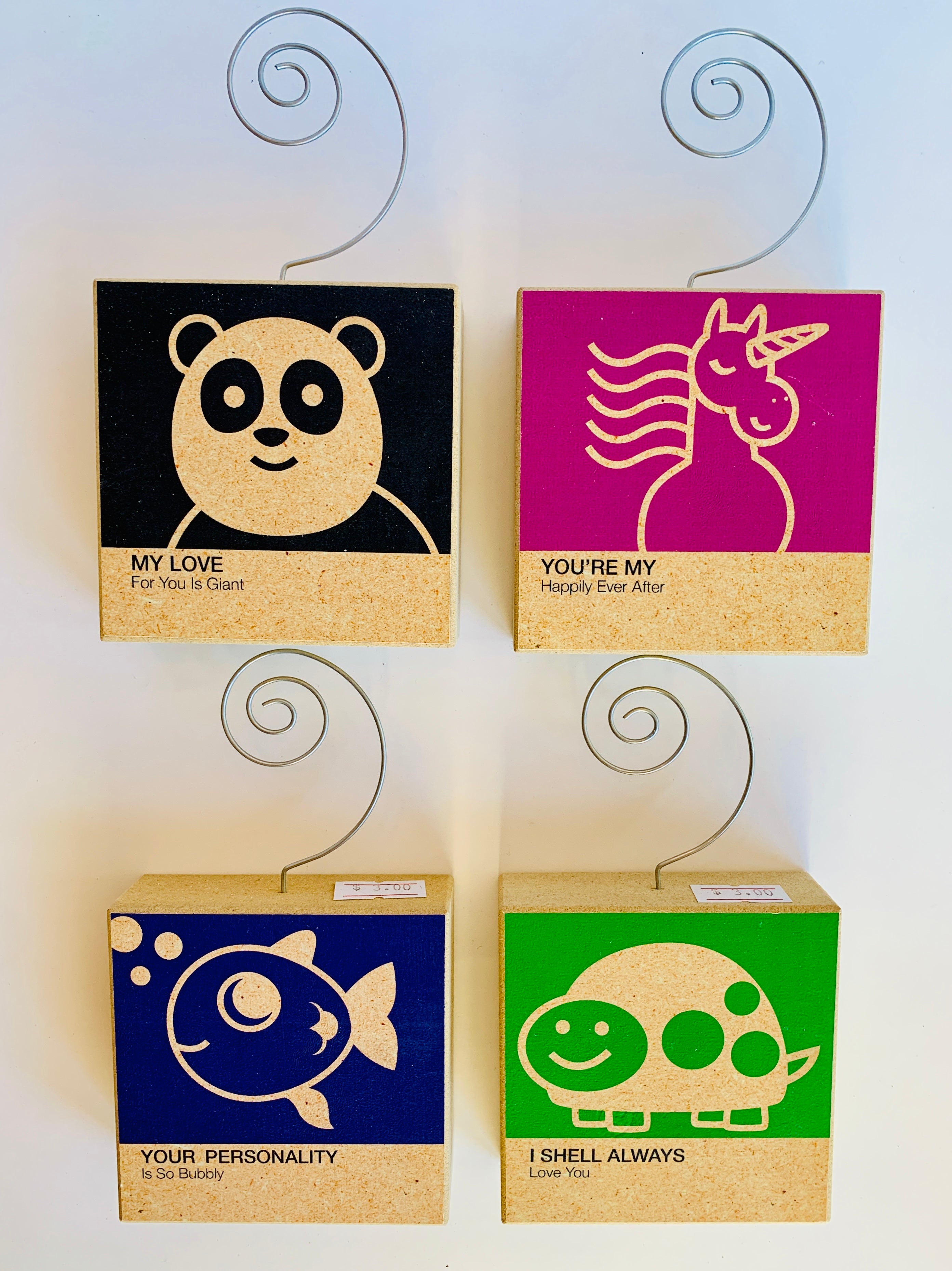 Clever Critters Wood Block Photo Clip
