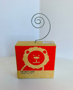 Clever Critters Wood Block Photo Clip