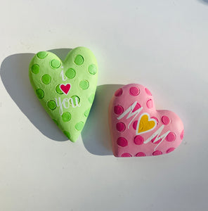 Puffy Heart Magnets - Mom & I Love You