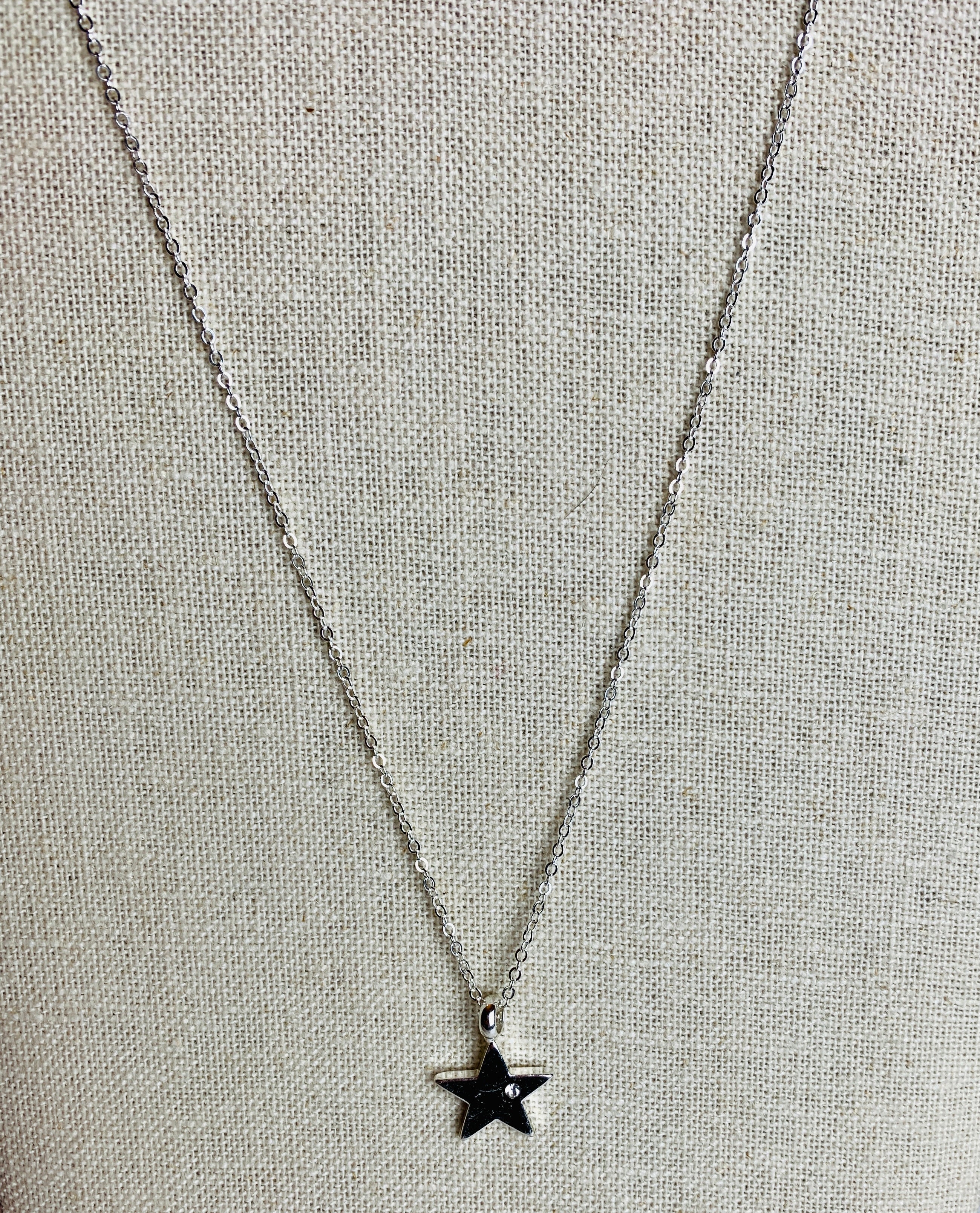 Star Necklace with Rhinestone