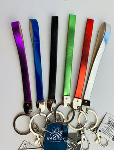 Metallic Wristlet Keychain