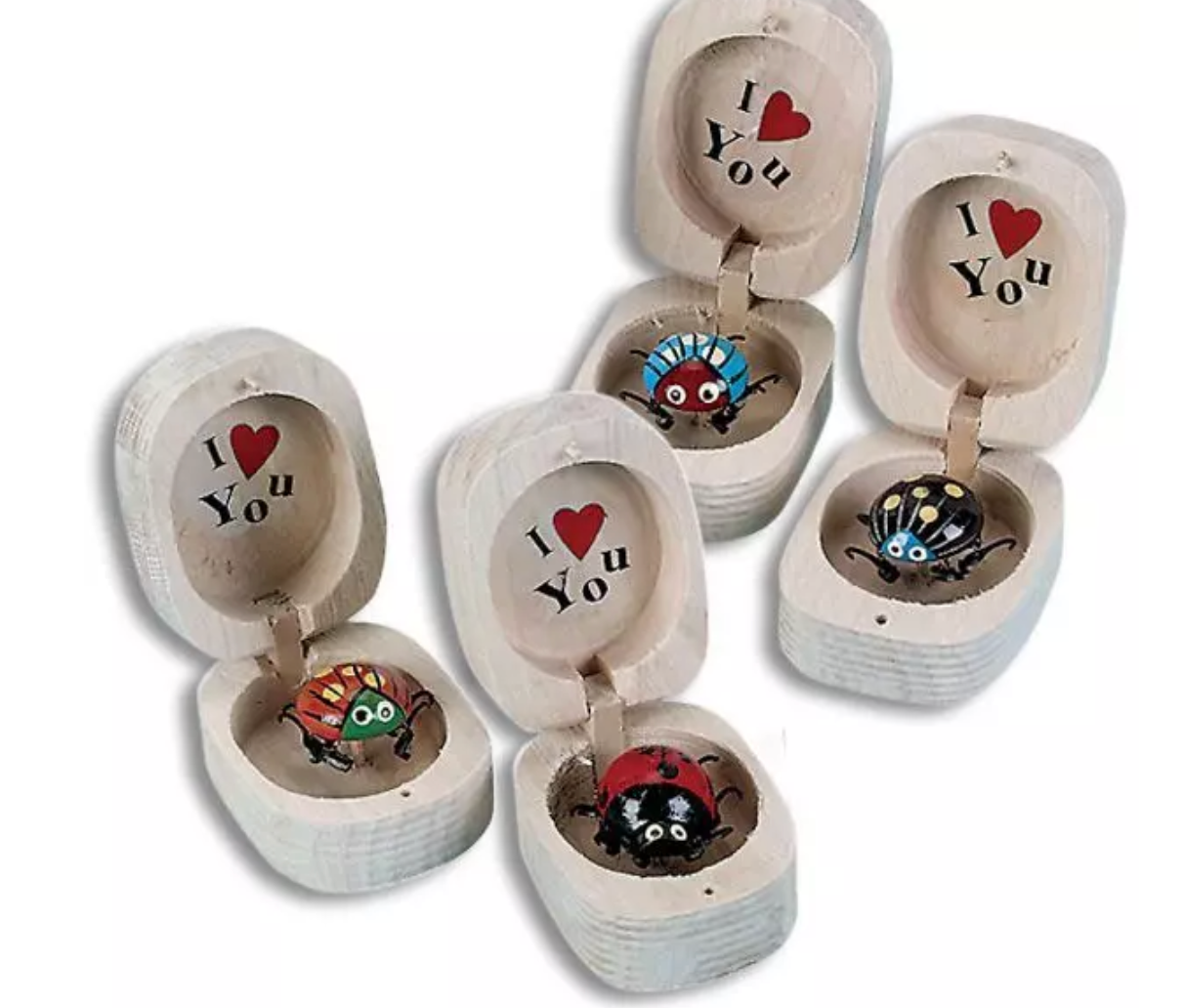 Wiggly Bugs in Wood Box