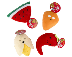 Fruit & Veggie Plush Squeak Toy