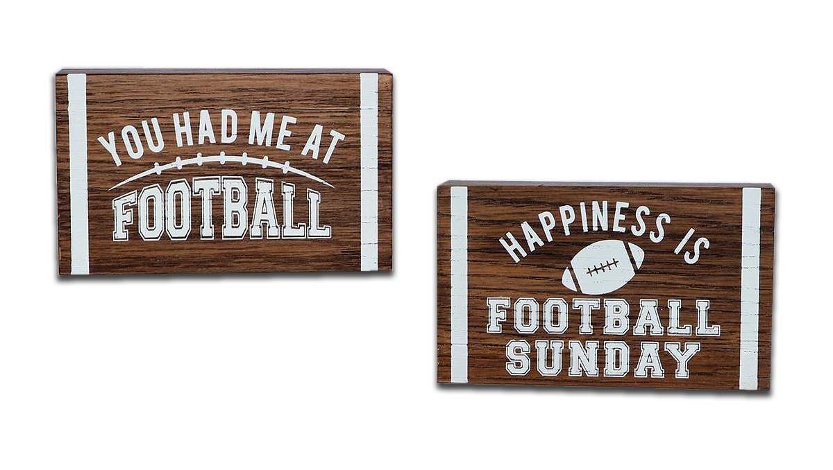 Football Wood Box Sign