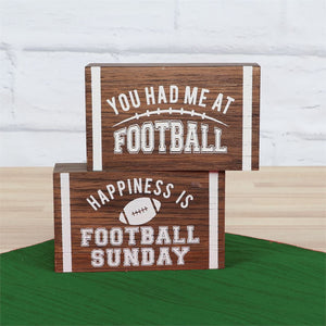 Football Wood Box Sign