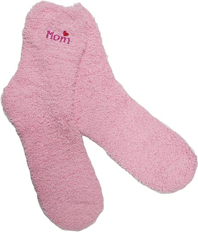Fuzzy Mom Socks - Pink