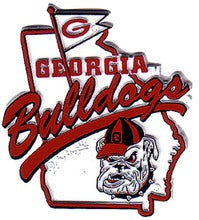 UGA Georgia Bulldogs (State) Magnet - White